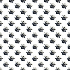 Pattern with many Teapots