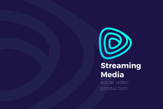 Infinite Play Music Audio Video Logo Digital Media application design vector template.