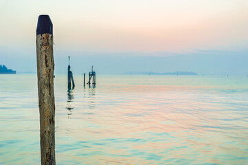 Aqua sunrise over Venice lagoon