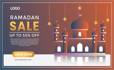 RAMADAN SALE UP TP 50% WEB BANNER TEMPLATE