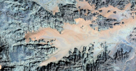 the dead zone, abstract photography of the deserts of Africa from the air. aerial view of desert...