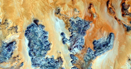 cold Fire,  abstract photography of the deserts of Africa from the air. aerial view of desert...