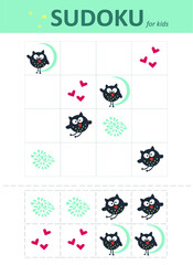 Sudoku for kids. Educational game for children.