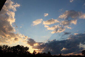 Obraz premium sunset in the city