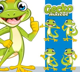 Gecko Mascot Design vector