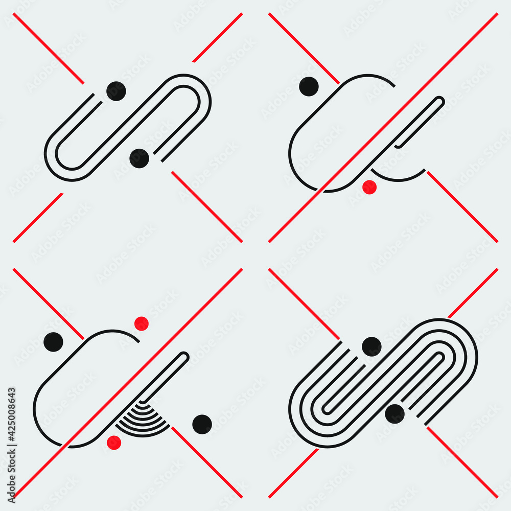Poster minimalistic style. abstract vector modern geometric background with lines.