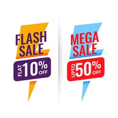 flash mega sale discount banner design