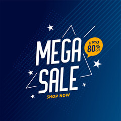 mega sale discount poster template design