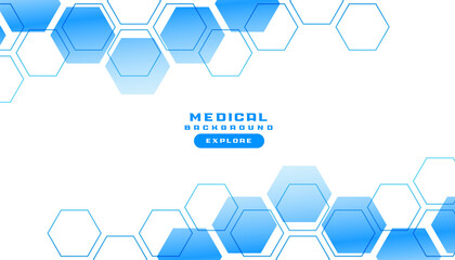 Obraz na płótnie Canvas medical hexagonal shapes style background