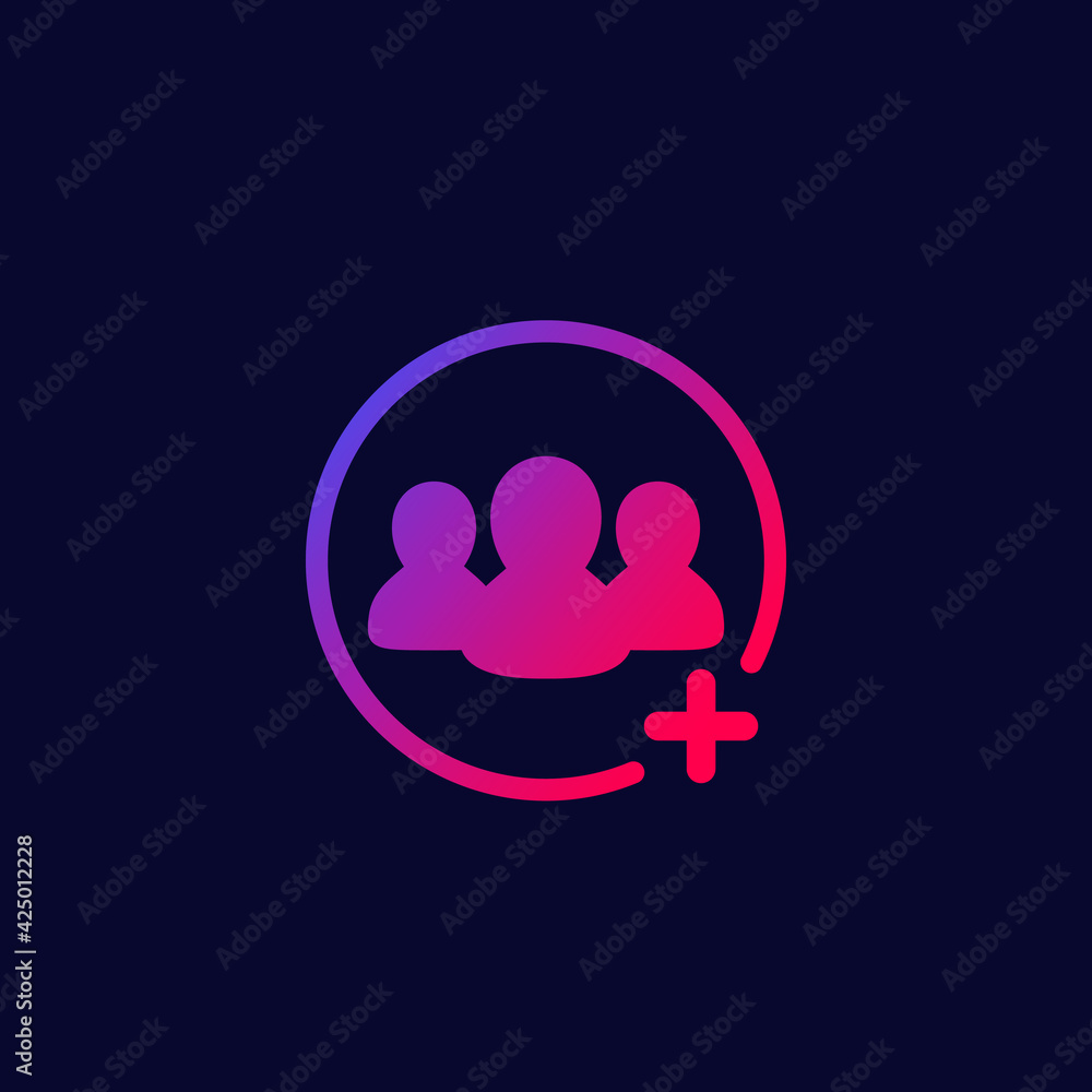 Poster add to group icon for web