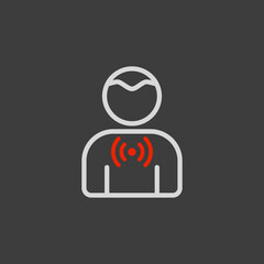 Novel Coronavirus symptoms sore throat vector icon