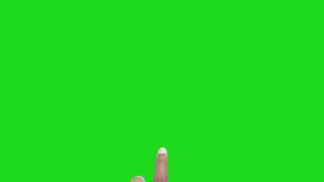 Men hend click on green screen. Green screen and background footage.