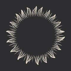 Vector illustration set of moon phases. Different stages of moonlight activity in vintage engraving style. Zodiac Signs, shining crystals, female hand