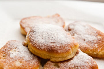 Homemade banana pies with flour