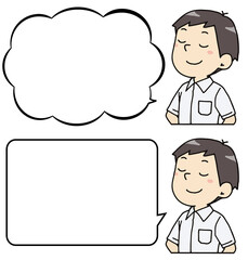 男子学生のバストアップ