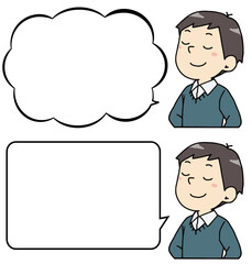 男子学生のバストアップ