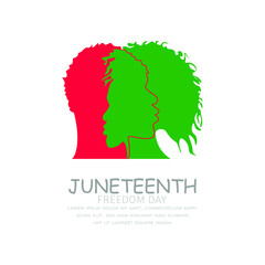 Fototapeta na wymiar Juneteenth freedom day banner poster design .