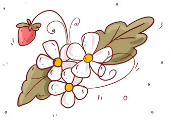 Strawberry Clip Art Cute Strawberry clip art Strawberry doodle Strawberry hand drawn Strawberry icon Strawberry kawaii