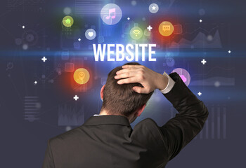 Rear view of a businessman