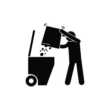 Garbage symbol. Do not litter sign. Trash icon. Logo on white background. symbol for web site Computer and mobile vector.