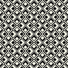 Black And White Rhombuses Ornament. Seamless Rhobuses Monochrome Ornament. Vector Seamless Pattern.