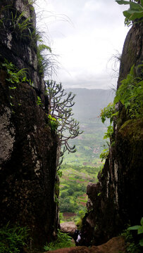 Landscape of valley on the way of fort