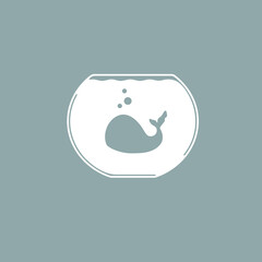 Whale in the aquarium vector illustration. File for cut, paper cut, laser cut, laser score or digital use