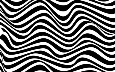 abstract black and white wave background design