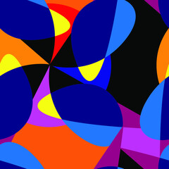 Seamless vectr abstract pattern with chaotic clorful shapes