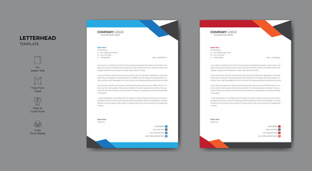 Corporate abstractbusiness letterheadtemplate. Letterhead design for your business or project.