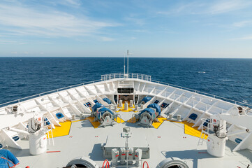 stern of a cruiser and machinery