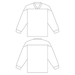Template hockey practice jersey vector illustration flat sketch design outline