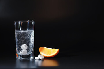 Composition from Bottles of cough syrup.Healthcare, medicine, flu and treatment concept - paper wipes and thermometer with pills.