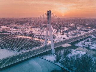 Mazowiecki Bridge and Wislok River in Rzeszow