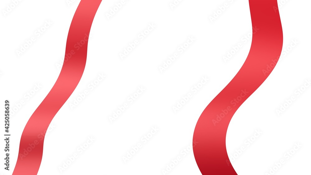 Poster red ribbon pattern. rendering an image.