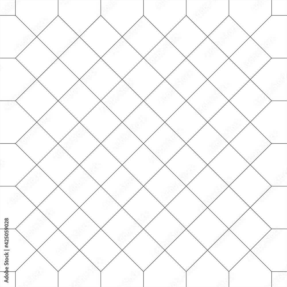 Poster geometric of diagonal tupted pattern. design grid black on white background. design print for illust
