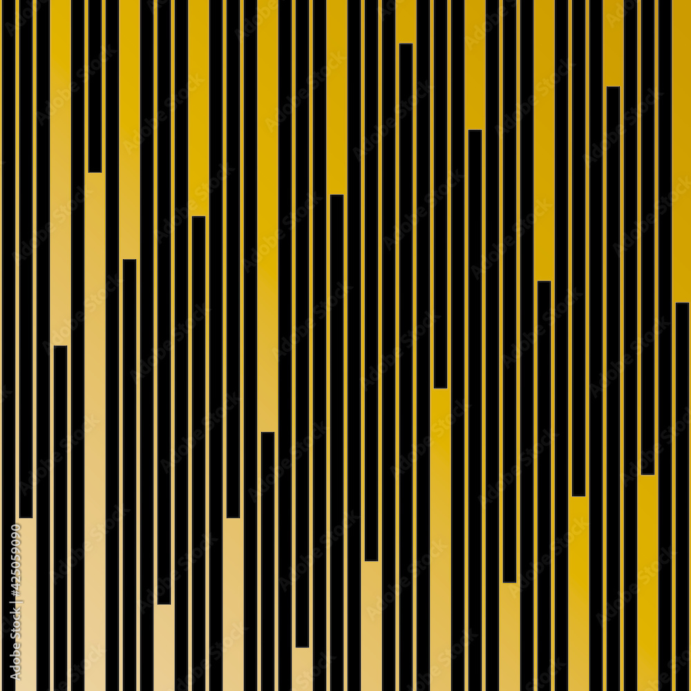 Poster geometric of vertical lines and stripes pattern. design random gold on white background. design prin