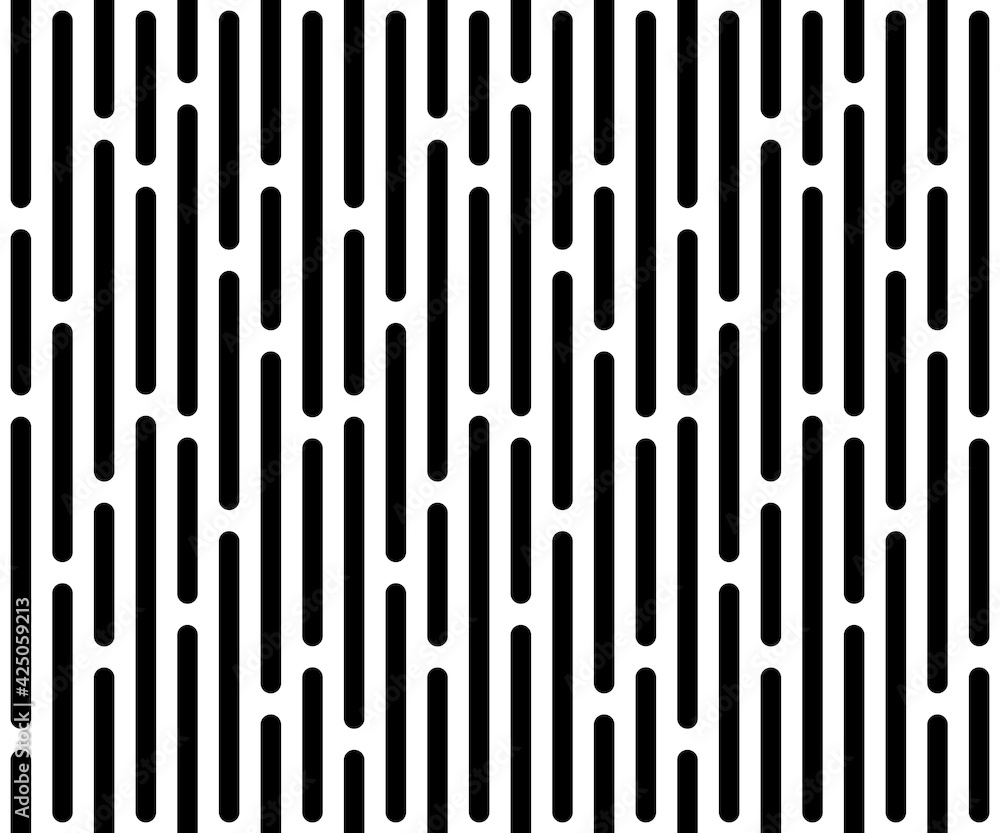 Poster geometric of vertical stripe pattern. design random black on white background. design print for illu