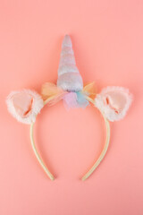 Unicorn band on pink background