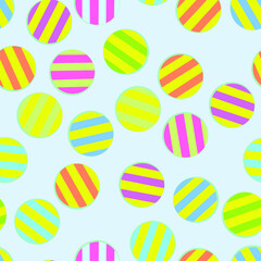 seamless vector pattern of colored striped balloons for prints on fabric or wall and for colorful packaging