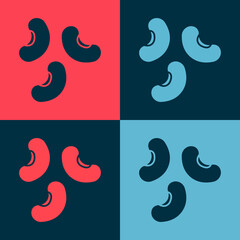Pop art Beans icon isolated on color background. Vector