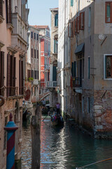 Fototapeta na wymiar June 2020, Venice with its gondolas and its canals 