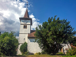 Church in the village of Gampelen, Switzerland	