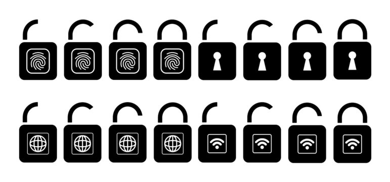 Icon Schloss Set Sicherheit set