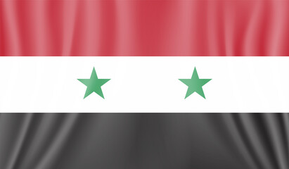 Grunge Syria flag. Syria flag with waving grunge texture.