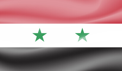 Grunge Syria flag. Syria flag with waving grunge texture.