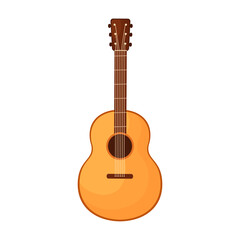 Fototapeta na wymiar Vector illustration of cartoon guitar. Isolated on white background 