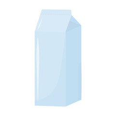 vector image of a cardboard milk carton isolated on a white background