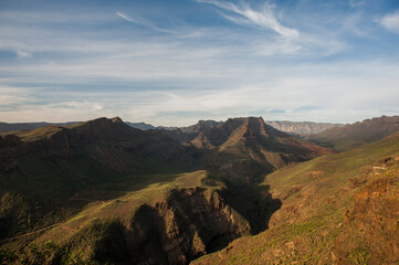Overview of the Parque Natural de Pilancones on Gran Canaria
