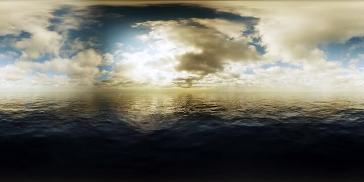 A 360VR experience of being completely alone in the middle of the ocean - seamless looping.